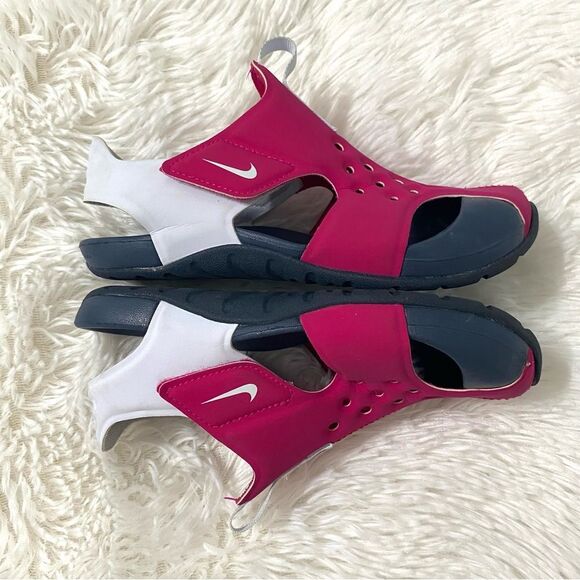 NIKE Sandals Sunray Protect 2 Water Beach pool Fireberry Youth Size 13 - Picture 4 of 10